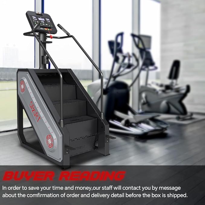 SPART Stair Stepper Machine, Commercial Stair Climber with LED Screen, Stair Exercise Machine with 15 Speed Levels, Speaker, Fan Cooling, Wireless Charge and Safety Key for More Fun in Home Gym