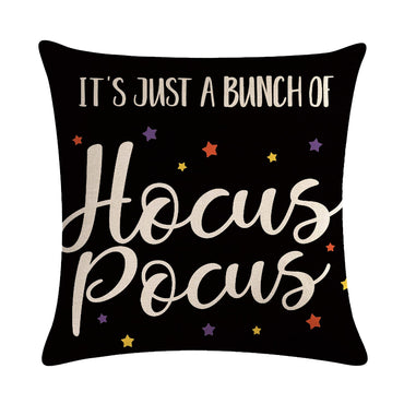 7COLORROOM Halloween Pillow Covers Set of 2 Black 18x18in Polyester