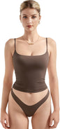 Women Square Neck Tank Top - Summer Cami with Adjustable Straps