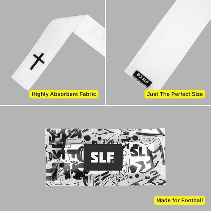 SLEEFS Faith Cross White Thin Football Towel