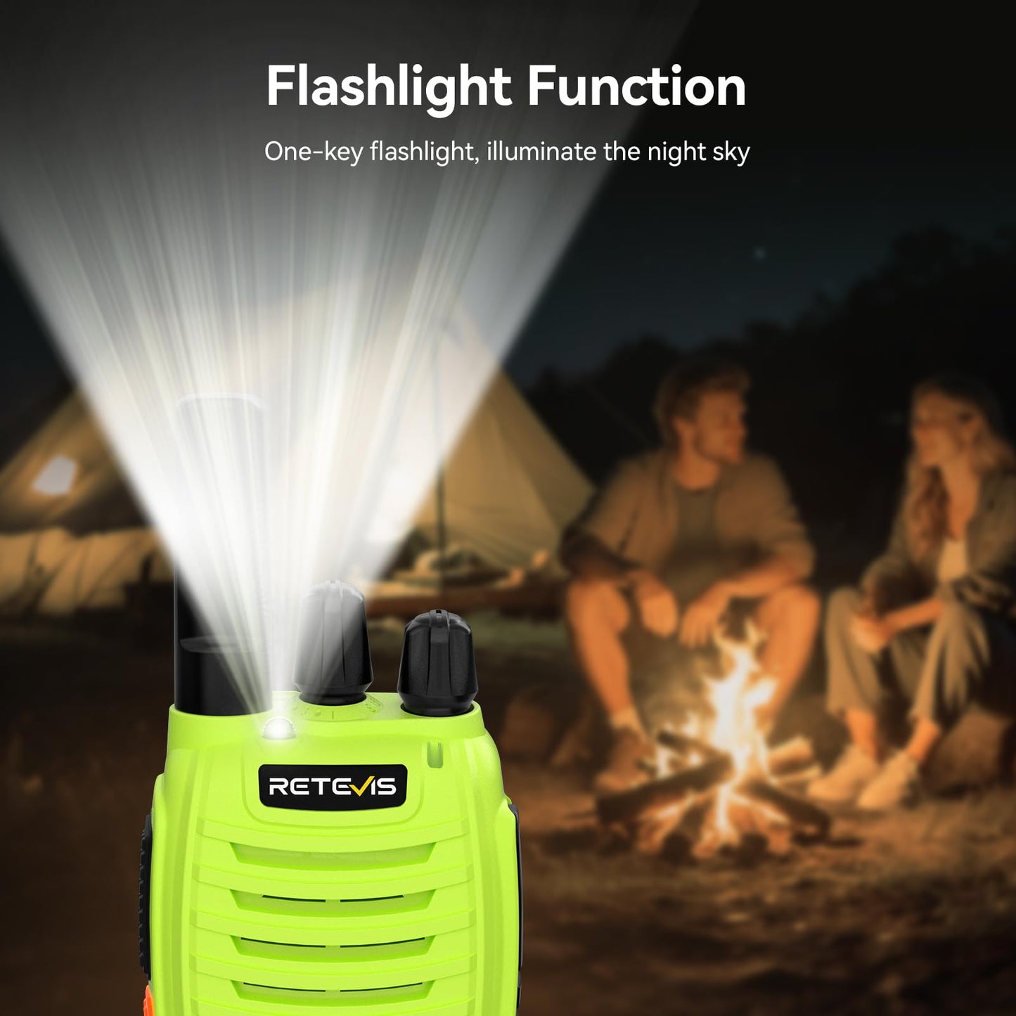 Retevis H-777 Rechargeable Walkie Talkies, Mini 2 Way Radios Long Range, Small Walky Talky, Portable FRS Two Way Radios with LED Flashlight(Black, 2 Pack)