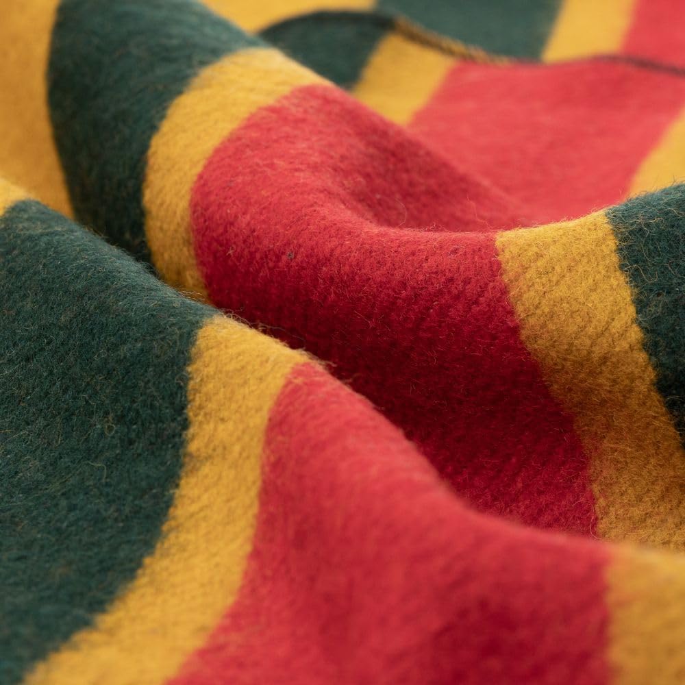 Arcturus Rainier Wool Blanket - 4.5lbs Warm, Heavy, Washable, Large | Great for Camping, Outdoors, Survival & Emergency Kits (Sunset Peak)