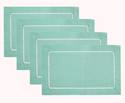 Fennco Styles Classic Solid Color Hemstitched Border Tablecloth for Dining Table, Dinner Parties, Wedding, Machine Washable,