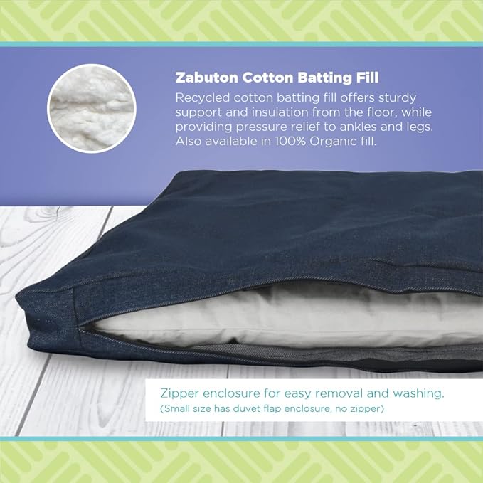 BEAN PRODUCTS MEDITATION CUSHION - Zabuton Meditation Pillows for Sitting on Floor, Yoga Cushion, Cotton Yoga Pillow, Zen Kneeling Prayer Pad- MADE IN USA - Standard 24x24x2, ROYAL BLUE