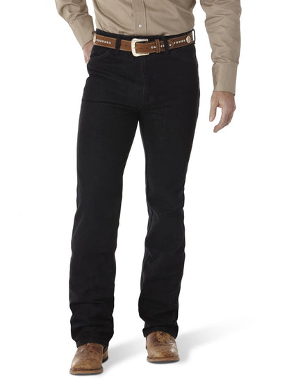 Wrangler Men's Cowboy Cut Slim Fit Boot Cut Jean Black Size 35W x 34L