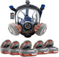 Parcil Distribution PD-101 Full Face Repirator Mask & 5 P-A-3 Filter Bundle for the Price of 5 Filters