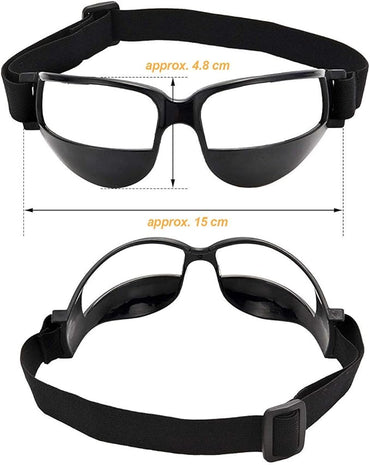 10 Pcs Basketball Goggles Dribble Dribbling Specs Professional Basketball Training Aid,Adjustable Elastic Strap Safety Eyewear Goggles for Kids Adult Youngster Adolescent Golf Rugby Soccer