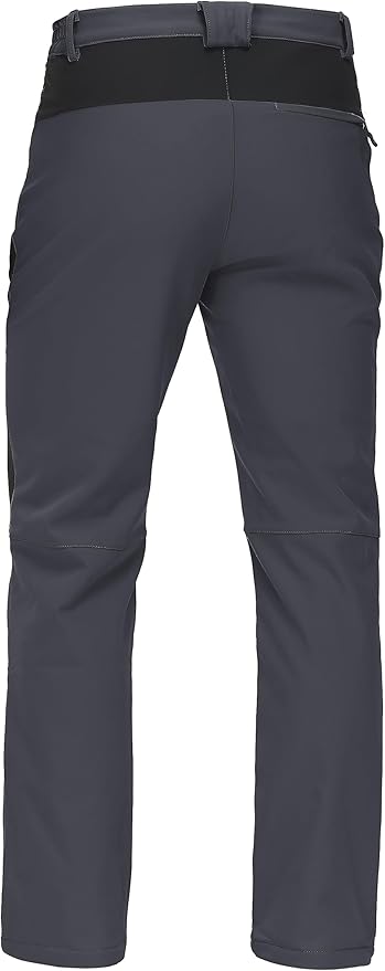 TACVASEN Men's Skiing Snow Pants Fleece Lined Waterproof Winter Insulated Hiking Pant for Outdoor Work Hunting Cargo