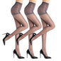 Women's 20D Sheer Control Top Pantyhose - 3 Pack Ultra Thin Tights with Reinforced Toes