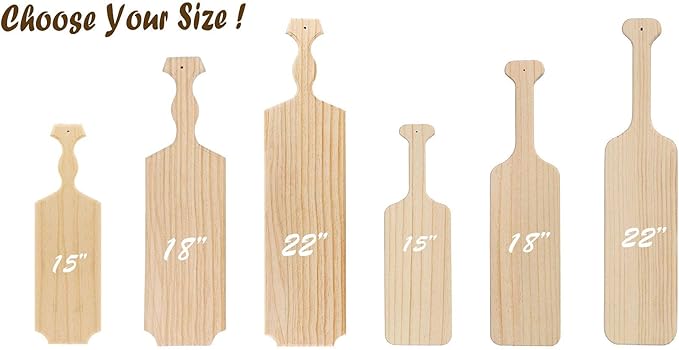 BATTIFE 22inch Greek Sorority Paddle Unfinished Wooden Pine Fraternity Paddles - Solid Wood Paddle [2Pack]