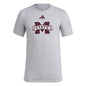 adidas Mens House T-Shirt Medium Grey Heather/Mississippi State University