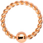 16G 5/16" Rose Gold Tone IP So Twisted Captive Style Seamless Ring