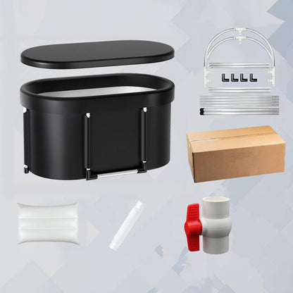 Portable multi-layer outdoor cold immersion bathtub for athletes' recovery, foldable for family use.
