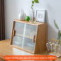 Japanese-style Small Glass Kitchen Table Top Storage Cabinet Solid Wood Household