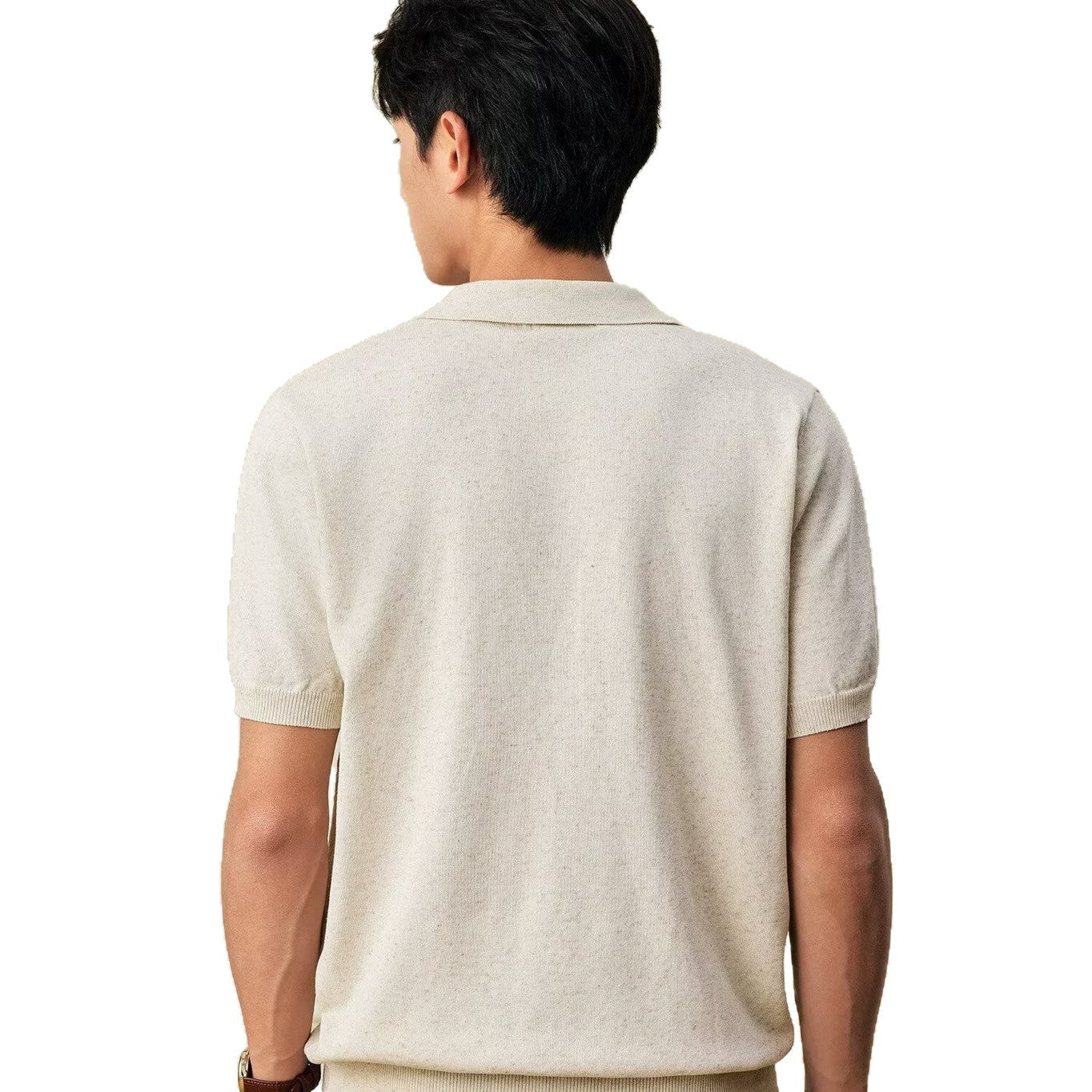 Japanese-style Retro Mens Knitted T-shirt Top
