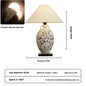 Japanese Ceramic Table Lamp with Fabric Shade