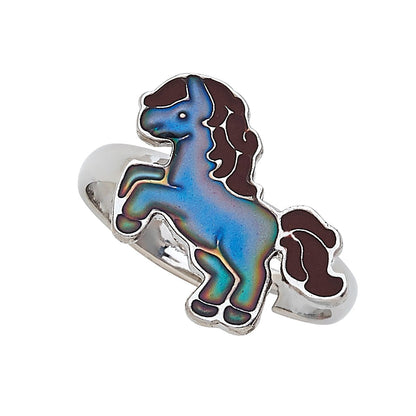 AWST Int'l Colorful Horses Mood Ring Display