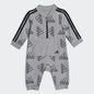 adidas baby girls Long Sleeve Zip Front Printed Track Suit Coveralls Medium Grey Heather 18 Months US