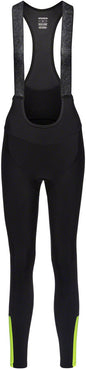 Gorewear Swiftride Thermo Bib Tights + - Black/Neon Yellow Women's Medium