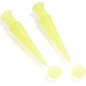 2 in 1 Yellow Glow in Dark Interchangeable Screw Fit Plug and Taper Set
