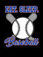 Eat Sleep Baseball: College Ruled Composition Notebook For Baseball Sports Fans - Paperback