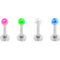 Multi Color Translucent Blast Ball Labret Monroe Set of 4