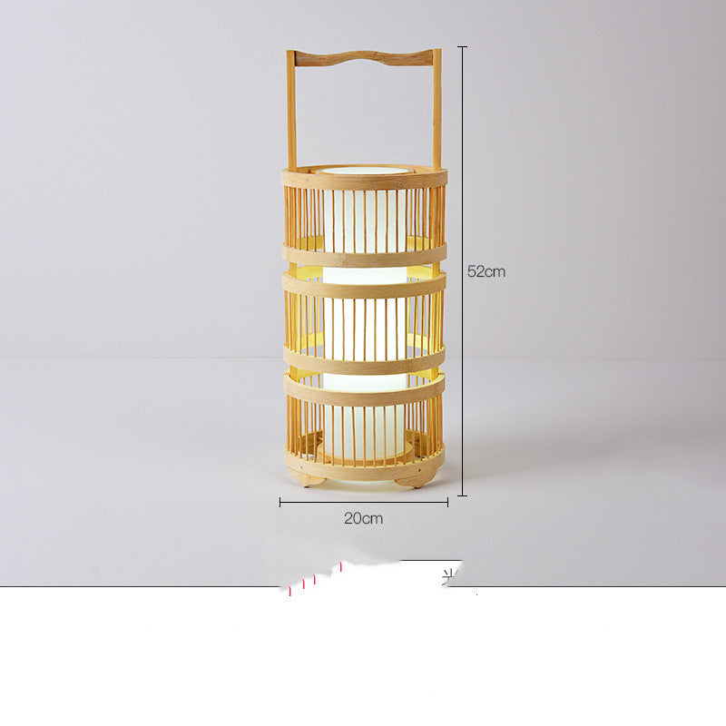 Japanese Bamboo LED Floor Lamp
