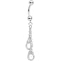 Chained Handcuffs Reversible Dangle Belly Ring
