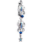 Blue Gem Spider String Reversible Top Mount Dangle Belly Ring