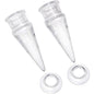 Clear 2 in 1 Interchangeable Screw Fit Plug and Taper Set
