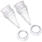 Clear 2 in 1 Interchangeable Screw Fit Plug and Taper Set