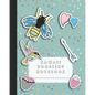 Kawaii doodling notebook: A large composition notebooks with colouring pages for the school dreamer who likes to doodle whilst studying - Turquo - Paperback