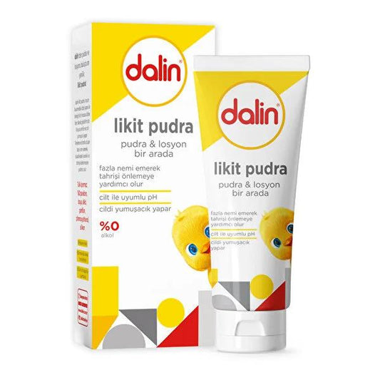 Dalin Talc-Free Liquid Baby Lotion Powder - Gentle & Hypoallergenic Baby Skin Care to Prevent Diaper Rash - 3.38 fl oz