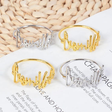 New Metal Letters Napkin Ring Table Decoration