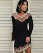 New Sexy Autumn fall Winter exotic  floral design Dress for Women 7 different colors