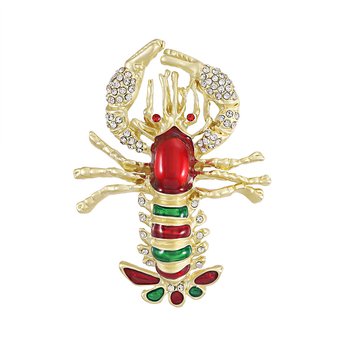 Enamel-dripped Lobster Brooch Accessory For Women