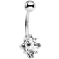 Clear Gem Power Amulet Belly Ring