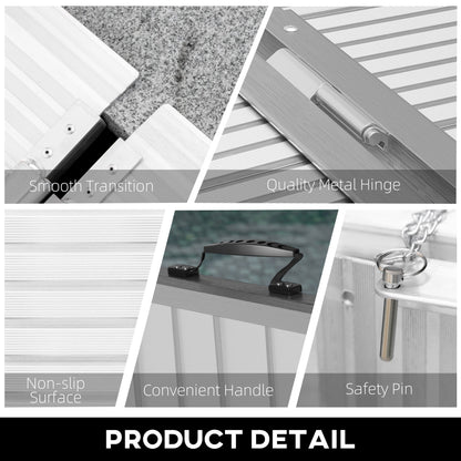 Aluminum Wheelchair Ramp 10 Ft Folding Portable 600 LB Capacity