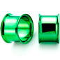 Green Anodized Steel Double Flare Tunnel Plug Set 4mm-16mm