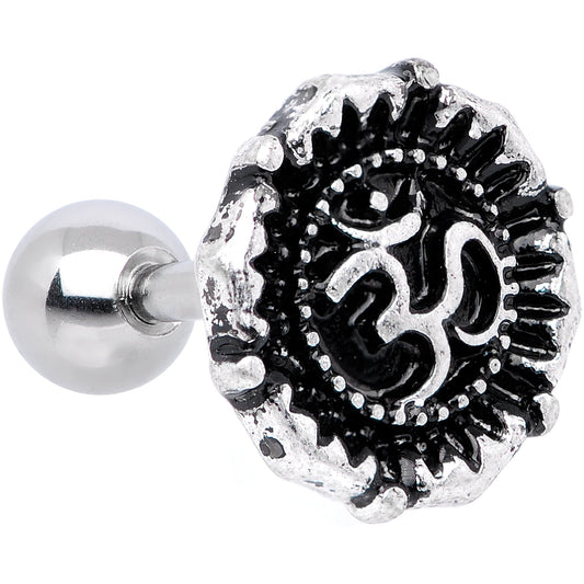 16G 1/4 Spiritual Ohm Symbol Tragus Cartilage Earring