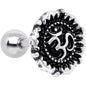 16G 1/4 Spiritual Ohm Symbol Tragus Cartilage Earring