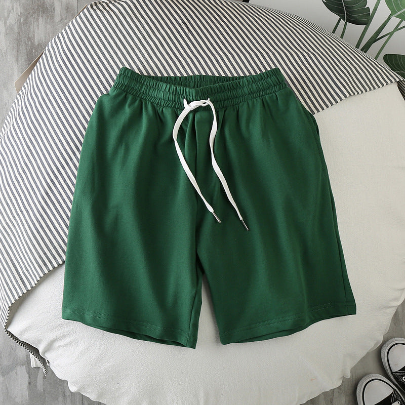Mens Solid-Color Sports And Leisure Shorts