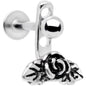 16G 3/8 Kissed Rose Flower Dangle Cartilage Tragus Helix Piercing