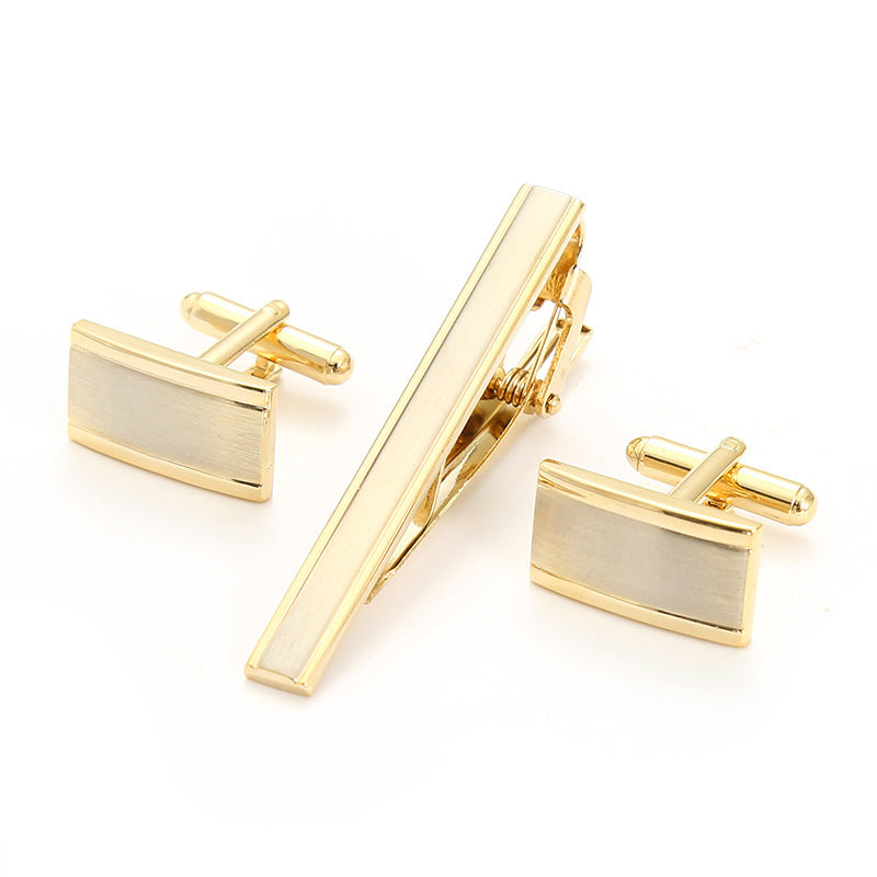 Mens Formal Business Cufflinks And Tie Clip Set