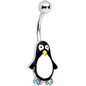 Multi-Color Gem Pudgy Penguin Belly Ring