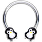 16G 3/8 Pudgy Penguin Horseshoe Curved Barbell