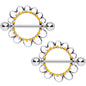 14G 7/8Glow in the Dark Daisy Flower Nipple Shield Set