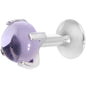 16G 1/4 Pink Amethyst Internally Threaded Labret Monroe Tragus