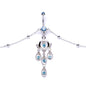 Aqua Gem Dancing Queen Chandelier Dangle Belly Ring Belly Chain