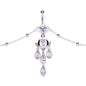 Clear Gem Dancing Queen Chandelier Dangle Belly Ring Belly Chain